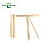 Wholesale 6.0mm Tapered Beech Natural Polish round Solid Wood Dowel Rods Durable Ice Cream Sticks with Bundles for Making